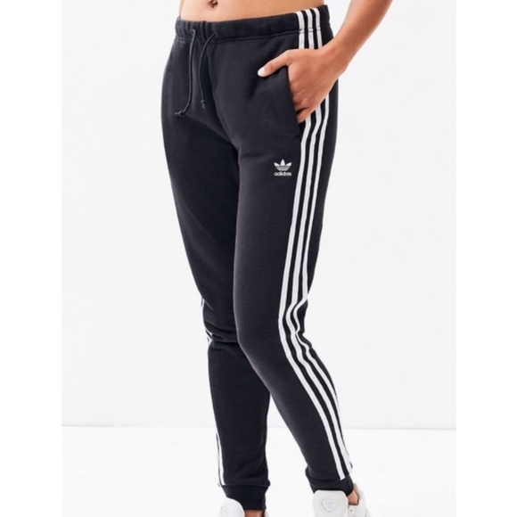 Adidas Originals Black Regular Cuffed Track Pants NWT Adidas Originals Black Regular Cuffed Track Pants NWT